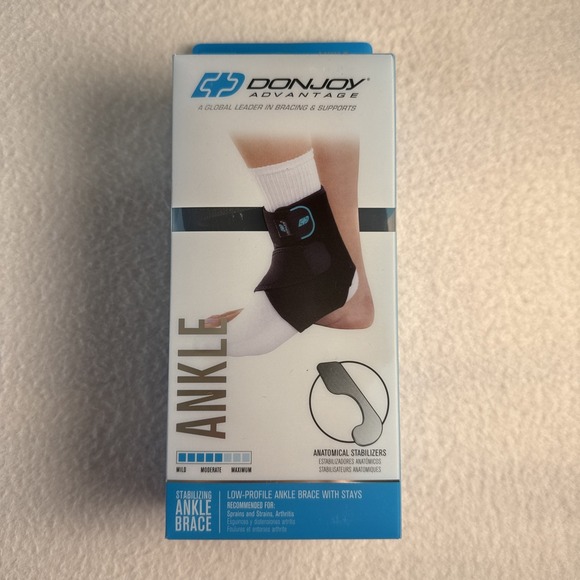 DonJoy Performance Jewelry - DonJoy Advantage Stabilizing Ankle Brace - Adjustable, Low Profile - S-M Black